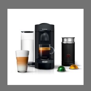 Nespresso Black and Silver Coffee Maker Set